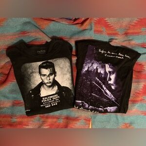 JOHNNY DEPP T-SHIRT BUNDLE / Edward Scissorhands / Cry-Baby / Juniors 2X
